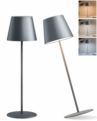 FUYO 2 Stück LED Tischlampe kabellos akku Nachttischlampe - USB-C Aufladbar, Touch Dimmbar 3-Stufig Warmlicht, Wasserdicht, für Indoor Outdoor​​​​ (Grau) 2pack Grau-a Angebot bei HelloDeals
