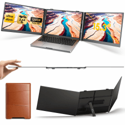 NGTeco 15.3” Laptop Bildschirm Extender, 1200P Portable Monitor Plug-and-Play, 4.6MM Ultra-Thin 1.2KG, Triple Screen Extender Compatible with 14.2-17.3” Mac/Windows Laptops S8 PRO MAX Angebot bei HelloDeals
