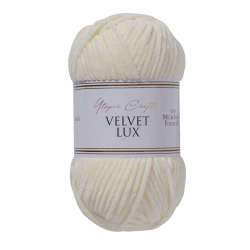 Utopia Crafts Velvet Lux Chenille Super Soft Chunky Yarn for Knitting and Crochet 100g (Ivory) Angebot bei HelloDeals