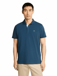 TOM TAILOR Herren Basic Piqué Poloshirt XL 26779 - Nighttime Blue Angebot bei HelloDeals