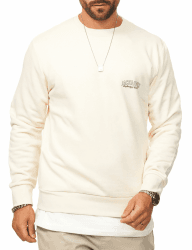 JACK & JONES Herren Sweatshirt mit Rundhals Crewneck Pullover Sweater für Männer im Regular-Fit M Weiß Angebot bei HelloDeals