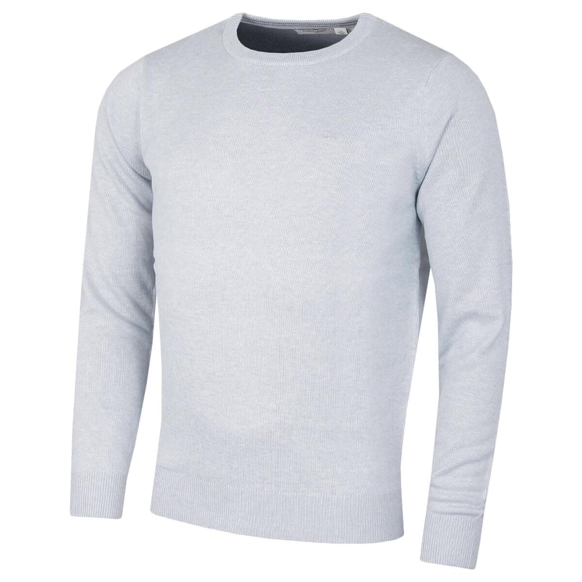 Calvin Klein Herren 2026 Golfpullover Rundhals Weich Leicht Atmungsaktiv L Light Blau Marl Angebot bei HelloDeals