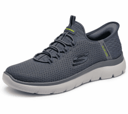 Skechers Herren Summits High Range Slip-InTurnschuhe 44 EU Charcoal Mesh Trim Angebot bei HelloDeals