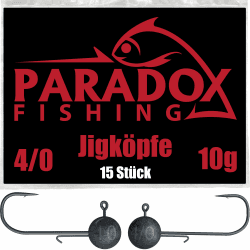 Paradox Fishing Jigköpfe Sets 2/0 3/0 4/0 5-28g - 15/25 St. - Jig Köpfe Gummifisch mit Jighead für Gummifische Zander Angelzubehör 4/0 15x 10g Angebot bei HelloDeals