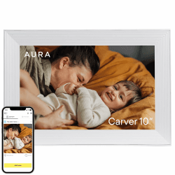 Aura Carver Intelligenter digitaler Bilderrahmen 10,1 Zoll HD WLAN Cloud Digitaler Fotorahmen, Kostenloser unbegrenzter Speicherplatz, Fotos von überall aus senden – Sea Salt Meersalz Angebot bei HelloDeals