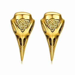 OIDEA Herren Wikinger Totenkopf Ohrringe: Gold Silber Schwarz Keltisches Knotenkreuz Rabe Schädel Edelstahl Ohrstecker Piercing Gothik Punk Viking Schmuck Geschenk für Männer Freund Angebot bei HelloDeals