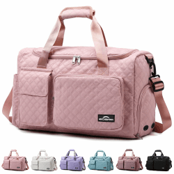 Sporttasche Damen, Reisetasche Damen mit Nassfach und Schuhfach Wasserdichter Reisetasche Handgepäck, Weekender, Schwimmtasche, Kleine Sporttasche für Kinder Mädchen und Jungen (Rosa) Angebot bei HelloDeals