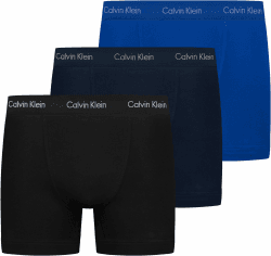 Calvin Klein Herren 3er Pack Boxershorts Briefs Boxer Brief Stretch L Multicolour (1 Black / 1 Cobalt Water / 1 Blue S) Angebot bei HelloDeals