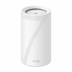 TP-Link Deco BE85 Wi-Fi 7 Mesh WLAN, BE19000 Tri-Band-Router und Repeater (10 Gbit/s Ethernet/Glasfaser-Port, 19 Gbps Wi-Fi-Geschwindigkeit, WPA3, 320 MHz Kanäle, 6 GHz) 1er-Set Angebot bei HelloDeals