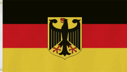 Flagge - Fahne - Hissfahne mit zwei Metallösen zur Befestigung und zum Hissen - Größe 90 x 150 cm wetterfest Farbe Adler Deutschland Adler Deutschland 90 cm x 150 cm Angebot bei HelloDeals