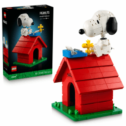 LEGO Ideas Peanuts: Snoopys Hundehütte - Modellbau für Erwachsene Snoopy und Woodstock Figuren - DIY Deko für Schreibtisch oder Regal - Geschenkidee für Fans - 21368 Angebot bei HelloDeals