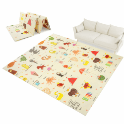 Faltbare Baby-Spielmatte – Extra große, wasserdichte Krabbelmatte aus weichem Schaumstoff, rutschfeste und tragbare Bodenspielmatte für Säuglinge und Kleinkinder (A - 150 x 180 cm) Angebot bei HelloDeals