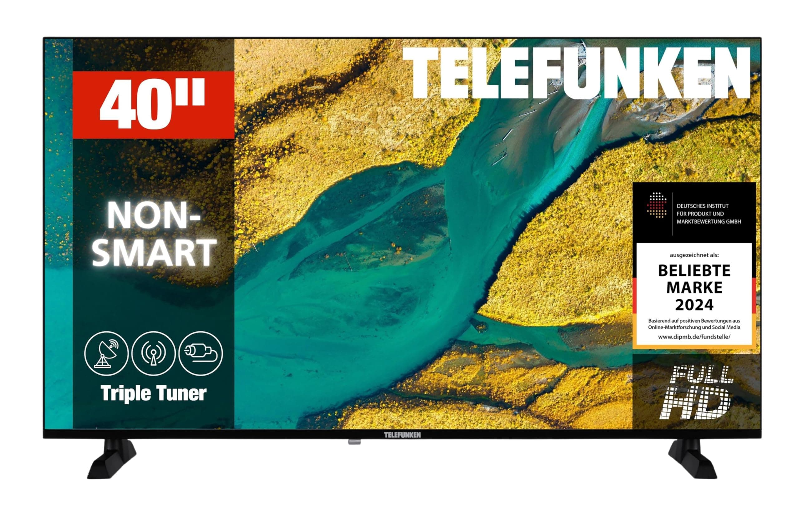 TELEFUNKEN XF40P900S 40 Zoll Fernseher LED TV Full HD (1920x1080 Pixel) mit 100 cm Bildschirmdiagonale und integriertem Triple-Tuner (2026) Schwarz 40 Zoll FHD Angebot bei HelloDeals