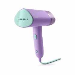 Philips 3000-Serie Tragbarer Dampfglätter - 1000 W, Dampfleistung 20 g/min, 100ml Wassertank, Kein Bügelbrett erforderlich, Inklusive Aufbewahrungstasche, 630g geringes Gewicht, Lila (STH3010/30) Angebot bei HelloDeals