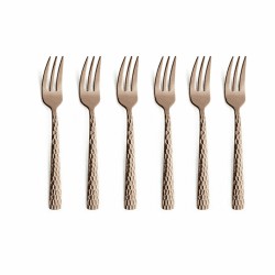 Amefa Felicity PVD Kuchengabel Set 6-teilig | Rose | PVD Dessertgabel Set für 6 Personen | Dessertgabeln | Dessertbesteck Angebot bei HelloDeals