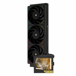 Thermalright TR Mjolnir Vision 360 UB PRO ARGB Schwarzer CPU-Aio-Kühler,360-Spezifikation Wasserkühlersystem mit Inline-Lüfter, 3,5" LCD-Bildschirm mit 640x480 Auflösung für AM4/AM5; Intel lga1851 Schwarz-MV360 UB PRO ARGB BLACK Angebot bei HelloDeals