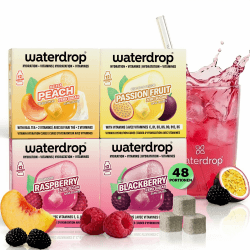 waterdrop® Beeren & Früchte Set – 48 Waterdrop Würfel in 4 verschiedenen Sorten – Zuckerfreier Durstlöscher & Alternative zu Getränkesirup und Geschmackspulver – Flavour Drops im Wasser auflösen Früchte & Beeren Angebot bei HelloDeals