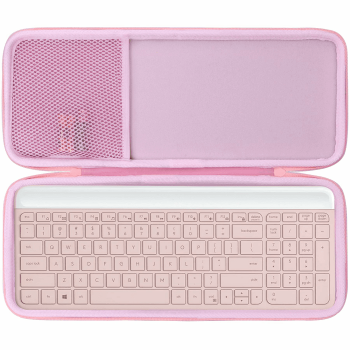 Lebakort Hart Tasche Hülle Etui für Logitech MK470 Slim Combo Tastatur-Maus-Set (Rosa) Angebot bei HelloDeals