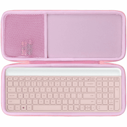 Lebakort Hart Tasche Hülle Etui für Logitech MK470 Slim Combo Tastatur-Maus-Set (Rosa) Angebot bei HelloDeals