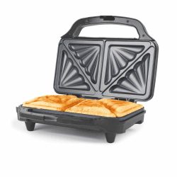 Salter Sandwich-Toaster – Antihaftbeschichteter, Deep Fill Toastie-Maker, zusammen mit 2 getoasteten Sandwiches, 4-Scheiben-Grillpresse, automatische Temperaturregelung, 900W, EK2017TFVDE EU-Stecker 2-Scheiben Sandwichmaker Angebot bei HelloDeals