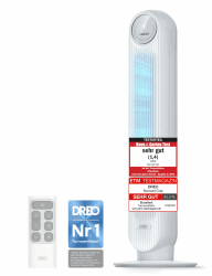 Dreo 20dB Leiser Turmventilator, 10m Wurfweite 4 Geschwindigstufen 4 Modi 8 Std. Timer 90° oszillierende Ventilator mit Kühlung Fernbedienung für Schlafzimmer, Nomad One, Weiß Weiß 92cm Angebot bei HelloDeals