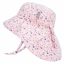 Jan & Jul Mädchen 'Grow-with-Me' Baumwoll-Xplorer-Sonnenhut mit großer Krempe 2-5 Jahre Rosa Blüten Angebot bei HelloDeals