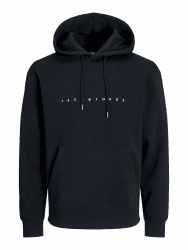 JACK & JONES Herren Hoodie Kapuzenpullover JJESTAR JJ Sweat Hood - Relaxed Fit XXL Schwarz Angebot bei HelloDeals