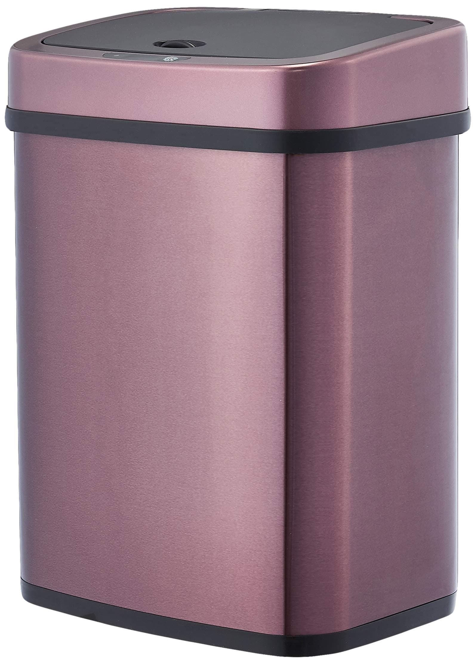 Amazon Basics Automatischer Mülleimer aus Edelstahl, rechteckig, 12 l, Burgundy 12 l rechteckig Single Angebot bei HelloDeals