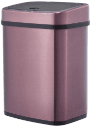 Amazon Basics Automatischer Mülleimer aus Edelstahl, rechteckig, 12 l, Burgundy 12 l rechteckig Single Angebot bei HelloDeals