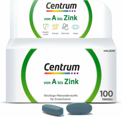 Multivitamin- Centrum Von A bis Zink– Multivitamin Tabletten mit Vitamin A-Z, hochwertiges Nahrungsergänzungsmittel zur täglichen Komplettversorgung - Vitamine, Mineralstoffe, Spurenelemente – 100St. Neutral 162 g (1er Pack) Angebot bei HelloDeals