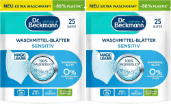 Dr. Beckmann Waschmittel-Blätter Sensitiv BAUMWOLLBLÜTE; 25 Blätter (Packung mit 2) Baumwollblüte 25 stück (2er Pack) Angebot bei HelloDeals