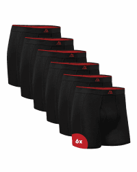 DANISH ENDURANCE 3er Pack Bambus Boxershorts Herren, Superweiche Unterhosen Männer, Bequem, Atmungsaktiv & Etikettfrei 4XL Schwarz/Rot mit Eingriff 6er Pack Angebot bei HelloDeals