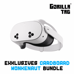 Meta Quest 3S 128 GB | VR-Headset – 33% mehr Speicher – Doppelte Grafikleistung – Virtual Reality ohne Kabel – Gorilla Tag Cardboard Monkenaut Bundle – Amazon Exclusive 128 GB nur Headset Angebot bei HelloDeals