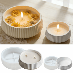 TZEKING 2 Stück Silikonform Schale,GießFormen Silikon Tablett Schale,Epoxidharz Gießformen,Silikonformen Tablett,Handgefertigte Silikonform,Epoxidharz Formen Moulds Gestreiftes Aufbewahrungstablett-2PCS Angebot bei HelloDeals