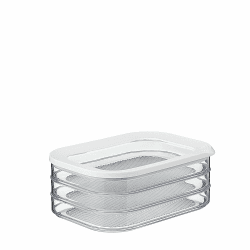 Mepal - Vorratsbehälter Wurstwaren Modula 3-lagig - Kühlschrank - Vorratsbox mit Deckel - Geeignet zur Aufbewahrung von Fleischprodukten - 3 Separate Kühlschrank - Vorratsboxen - 1650 ml - White Weiß Aufschnittdose 3-lagig Aufschnittdose 3-lagig Angebot bei HelloDeals