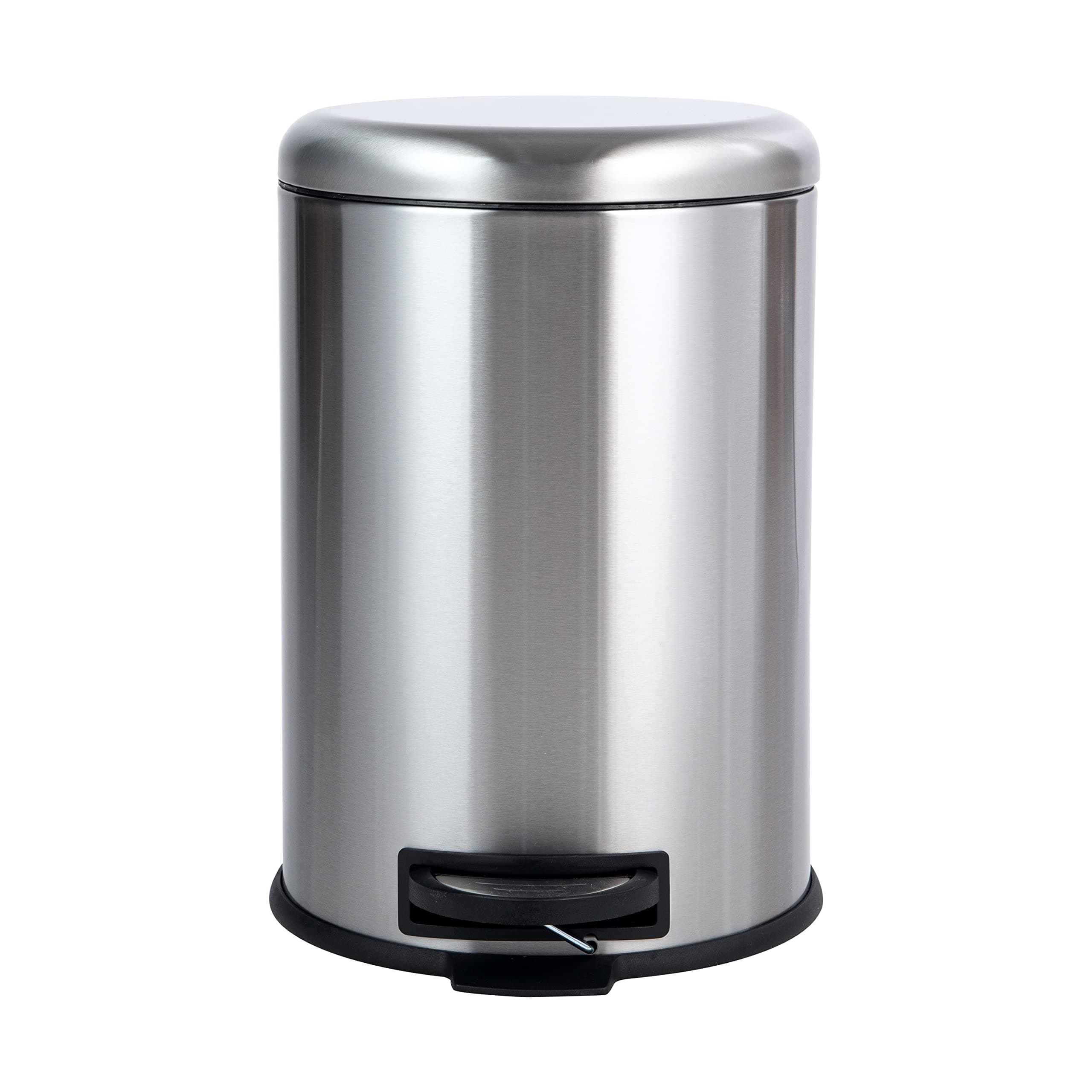 Amazon Basics Rund Tret-Mülleimer, Edelstahl, 20 l, Silberfarben 20L Angebot bei HelloDeals
