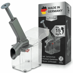 Thiru Premium Kirschentkerner (inkl. Verschleißteil) - hohe Entkernleistung - 100 Tage testen - frische, konservierte, tiefgekühlte Kirschen - mit Spritzschutz - inkl. 25 Rezepte - Made in Germany Kirschenentkerner groß Angebot bei HelloDeals