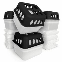 Floordirekt 4 x Luftentfeuchter mit 8 x 400g Nachfüll-Beutel Granulat Raumentfeuchter Nachfüllbar & Wiederverwendbar Schwarz HAVA Schwarz 4x Luftentfeuchter + 8x Nachfüllpack Angebot bei HelloDeals