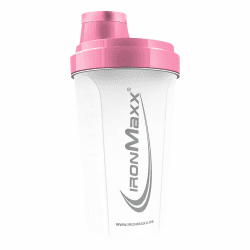 IronMaxx Eiweiß Shaker - 700ml Frozen White | Auslaufsicher, Spülmaschinengeeignet, BPA & DEHP-frei | Proteinshaker mit Drehverschluss, Sieb & Mess-Skala Frozen White Rosa 700 ml Angebot bei HelloDeals