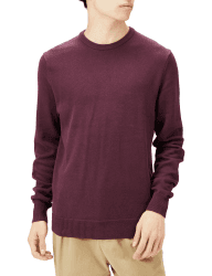 Amazon Essentials Herren Langärmliger Pullover Mit Rundhalsausschnitt, 100% Baumwolle, Erhältlich In Groß Und Schwer S Burgunderrot Angebot bei HelloDeals