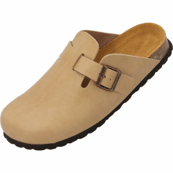 Palado® Hausschuhe für Damen und Herren Kiel | Made in EU | Geschlossene Sandalen in 3 Farben | Hausschuhe mit Naturkork Basis | Extra weiche Innensohle mit Wildleder 42 EU Beige Angebot bei HelloDeals