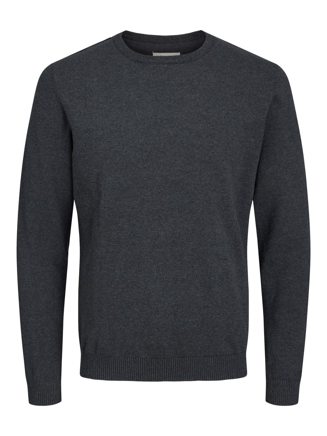 JACK & JONES Male Strickpullover Einfarbig Strickpullover XXL Dark Grey Melange Angebot bei HelloDeals