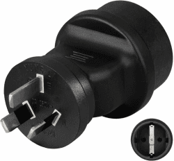 Hama Reiseadapter Australien China Typ I (Adapter für Argentinien, Neuseeland, Papua-Neuguinea, Uruguay) Reisestecker schwarz Angebot bei HelloDeals