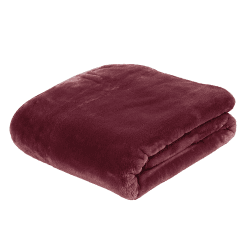 Gözze - Premium Cashmere-Feeling Wohn- und Kuscheldecke, 500 g/m², 130 x 170 cm - Beere, Offwhite Offwhite 130 cm x 170 cm Angebot bei HelloDeals