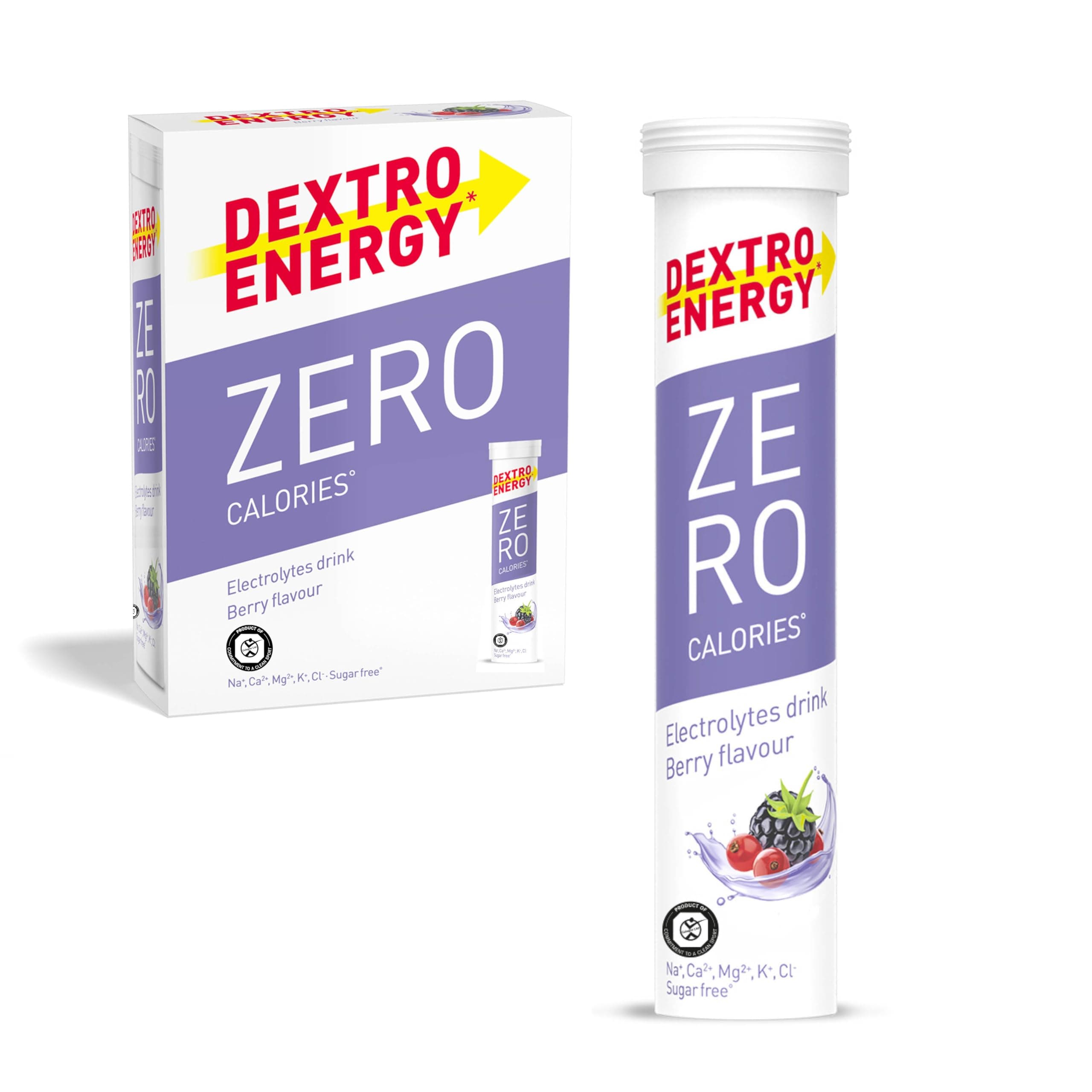 Dextro Energy Elektrolyte ohne Zucker - Berry Flavour - 1141 mg Elektrolyte, 3x20 Brausetabletten (3er Pack) für Alltag und Sport, Magnesium, Calium, Calcium, Chlorid, Natrium, zuckerfrei Berry 3 x 20 Stück Angebot bei HelloDeals