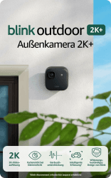 Blink Außenkamera 2K+ (neueste Generation) – Kabellose, intelligente Sicherheitskamera, 2K-Videoauflösung, verbesserte Audioqualität, bis zu zwei Jahre Batterielaufzeit – Zusatzkamera, Schwarz Schwarz Zusatzkamera Nur Gerät Angebot bei HelloDeals