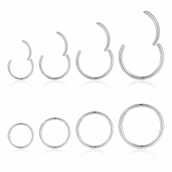 Nasenpiercing Ring Silber 8stk 18g Nasenring Nostril Septum Piercing Rings Set Chirurgenstahl Dünn Lippenpiercing Septum Clicker Knorpel Piercing Ohr Für Damen Männer 8mm/10mm/12mm/14mm silver6/8/10/12mm8pcs Angebot bei HelloDeals