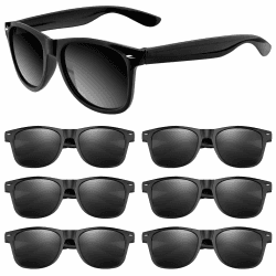 ASTARON Retro Vintage Sonnenbrillen Bulk, 6/12/24/48 Pack polarisiert Günstige Neon Sonnenbrillen Bulk für Frauen und Männer Schwarz 6 Angebot bei HelloDeals