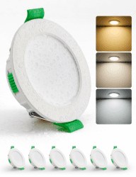 HOMEOW LED Einbaustrahler 230V 55mm – 68mm Lochmaß, 4W LED Spots Warmweiß Neutralweiß Kaltweiß, Einbauleuchten Deckenspots Einbau Ultra Flach IP44 für Bad, 6er Set Nicht Dimmbar 6 Stück Set Angebot bei HelloDeals