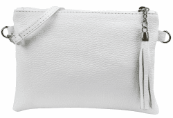 SH Leder Echtleder Umhängetasche Clutch kleine Tasche Abendtasche 22x15cm Anny G248 Weiß Angebot bei HelloDeals
